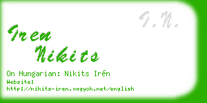 iren nikits business card