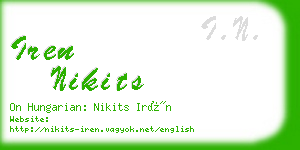 iren nikits business card